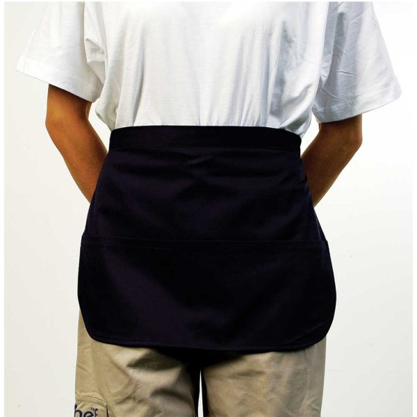 Money Pocket Short Black Apron
