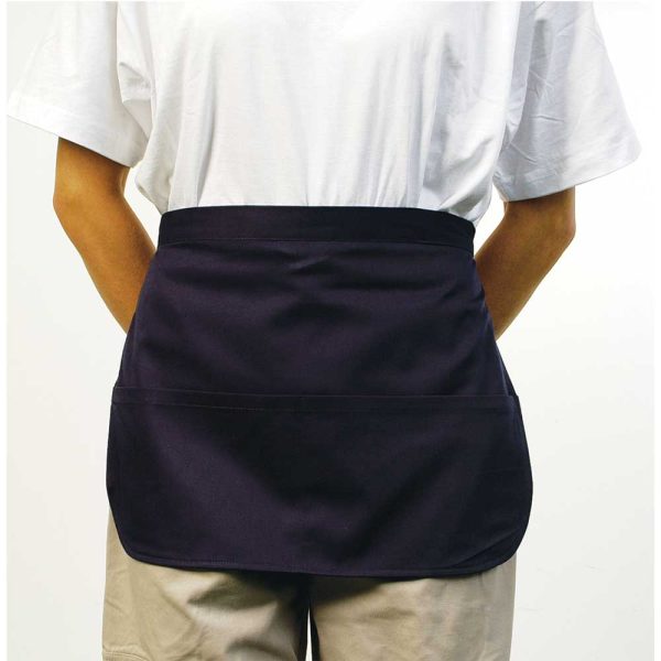 Money Pocket Short Navy Apron