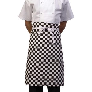 Black-White Check Waist Apron