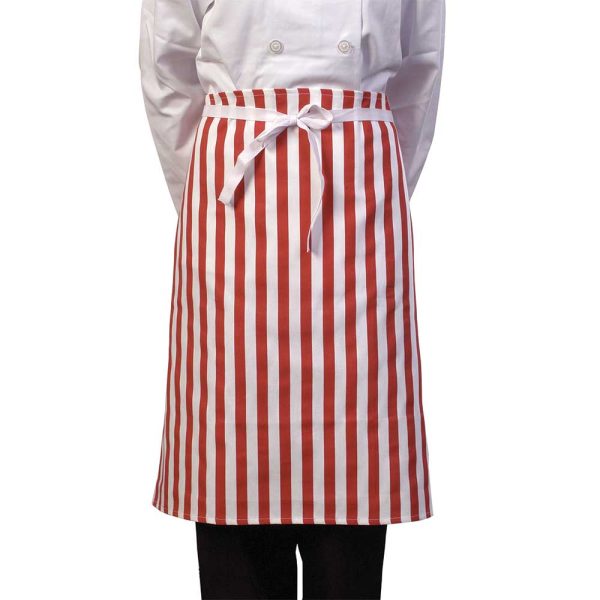 Red White Stripe Waist Apron
