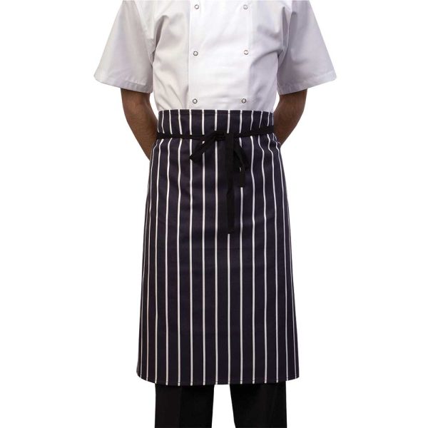 Blue Butchers Stripe Waist Apron