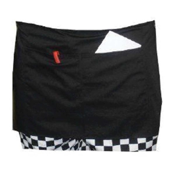 Black Square Edge Short Apron