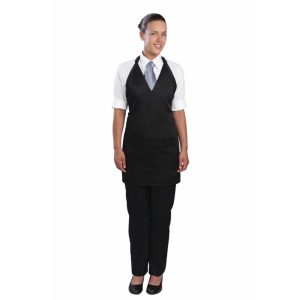 Black tuxedo apron dress