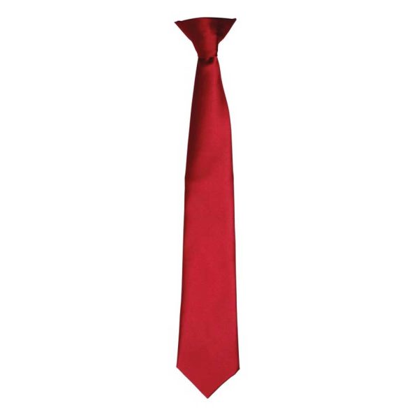 Clip On Tie Burgundy Colour