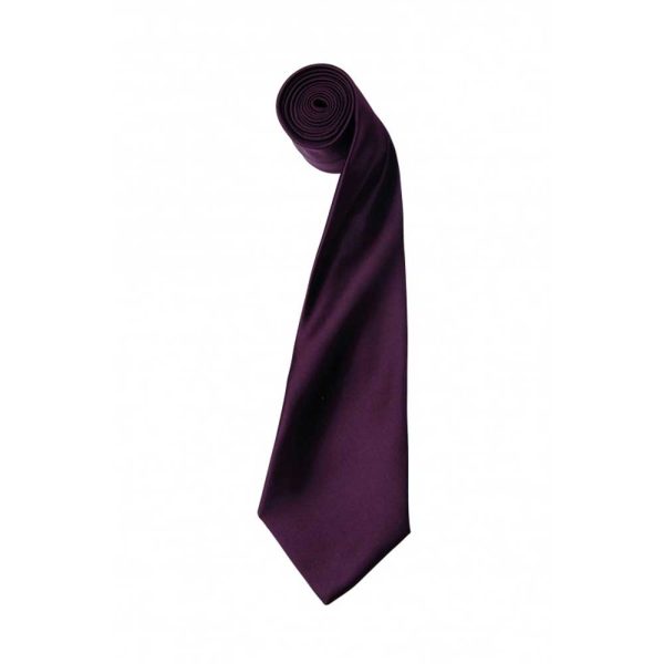 Satin Tie Aubergine