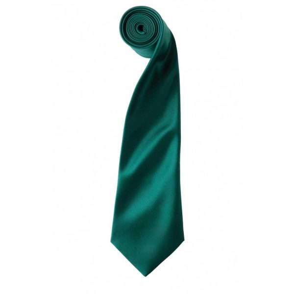 Satin Tie Bottle Green
