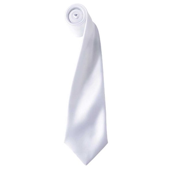 Satin Tie White